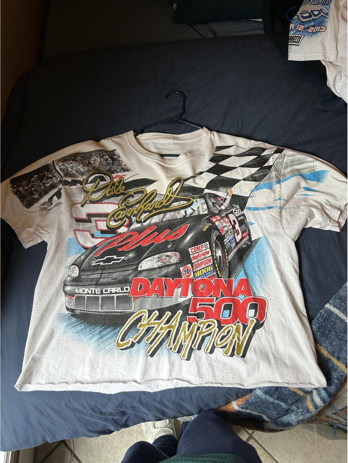 Dale Earnhardt Daytona 500 Champion Vintage Nascar Tshirt L